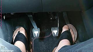 nylon feet and toe separators in the car
