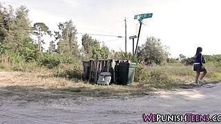 restrained teen 18+ student fucked rough hardcore bondage