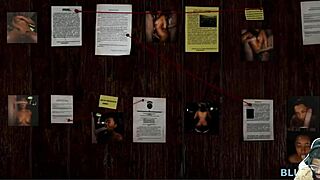 Saga rides cock while sucking, goth squirrel girl takes anal in bondage threesome.