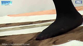 asian japanese fetish video captures intense emotions in pantyhose shooting session