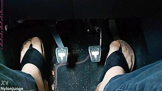 nylon feet and toe separators in the car