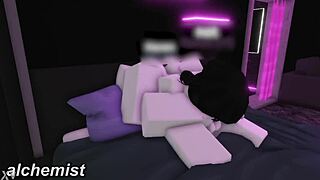 Fucking emo whore with big tits and ass in new condo, deepthroat and riding