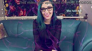 cooking task turns into femdom cum eating for skinny punk girl