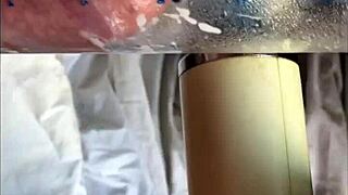 soft cock cums after vibrator stimulation