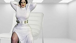 Granny in princess leia costume licks and sucks dick? Dark side fun!
