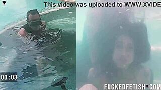 helen star submits with oral and vibrator underwater