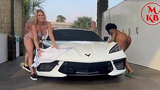 Kora Bell Angel Minx And Duchess Coco Suck And Fuck Jasper Woodcock In A Public Carwash