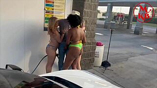 Kora Bell Angel Minx And Duchess Coco Suck And Fuck Jasper Woodcock In A Public Carwash