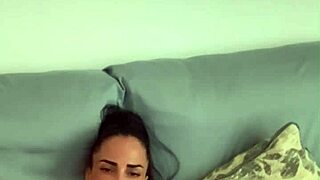 Horny Brunette Plays With Dildos