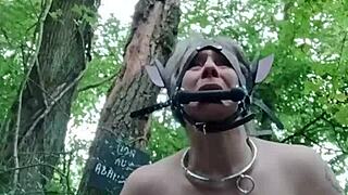 2024 09 04 slave f ponygirl in forest