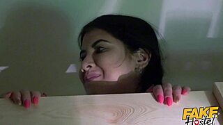 fake hostel - students cock throbs as it pumps a load into her warm wet mouth