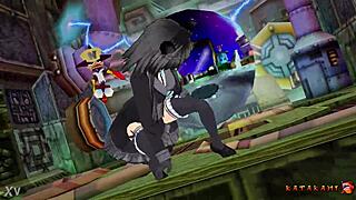 Yukari Katsubari Strips in Bossfight