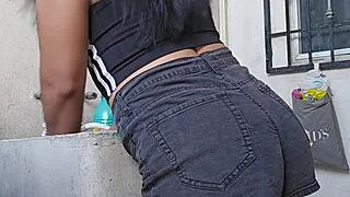 Mexican Woman Moans In Passionate Bent Over Fucking