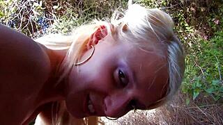 Pretty blonde slut with tight wet pussy wants a cumshot orgasm