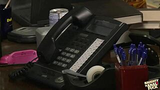 Super sexy slut gets rough anal on office desk!