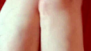 greta puts nail polish on her toenails