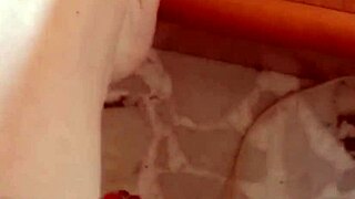 greta puts nail polish on her toenails