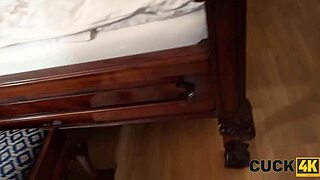 Cuck4k babe with tight pussy reveals on strangers cock in front of her husband