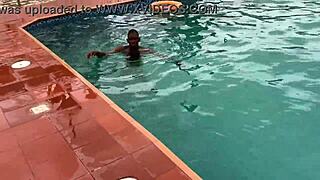 After pool fun, I fucked fat bitch for cumshot