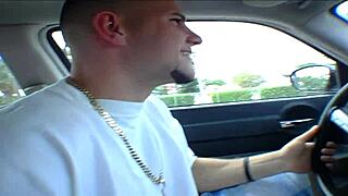 Renna Ryann masturbates with monster cock in fishnets, deepthroat, and bent over fucking.