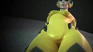 tracer dominates rusk joel with intense scissor hold in femdom