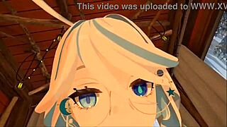 yukoshvr furina dominates goth in intense ride