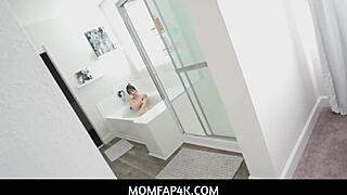 i caught my big-titted brunette stepmom lexi luna in the tub and she tit-fucked me before sucking me off hard