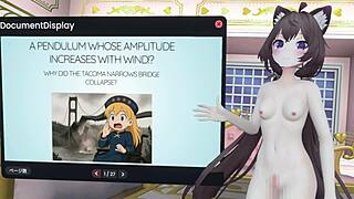 Naked Vtuber Explains Pendulum Amplitude And Tacoma Bridge Collapse!