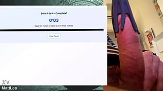 Intense exercise session showcasing a strong, fat, powerful 19 cm cock that lasts hours without cumming in this homemade POV.