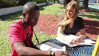 College Professor Passionately Sucks Massive Black Cock