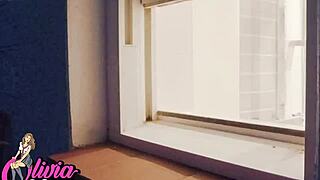 You watch your neighbour in the shower.