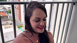 My cousin's husband can't handle her, but I can make her cum