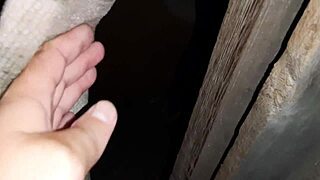 I caught this brunette stranger masturbating in her jeans in an abandoned spot, and she orgasmed wildly!