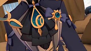 yukoshvr furina dominates goth in intense ride