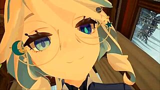 yukoshvr furina dominates goth in intense ride