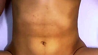 The stepdad and girlfriend's best friend shared a naughty laugh in the kitchen, then kissed passionately.