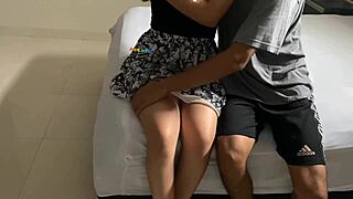 invited this cute 18 year old over for a movie but her short skirt led to raw fucking without condom 😏