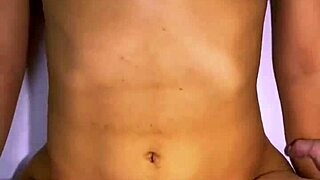 The stepdad and girlfriend's best friend shared a naughty laugh in the kitchen, then kissed passionately.