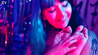 Latina Goddess Dominates with Small Feet Tickling Submission