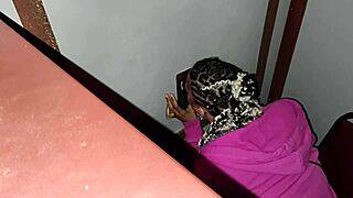 Latina's First Time Sucking Cock at Glory Hole with Trimmed Pussy