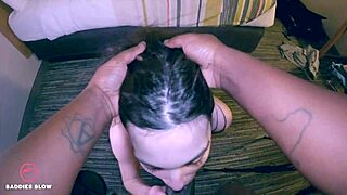 Petite Girl Blows Big Black Cock Deep