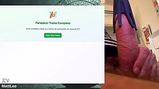 Intense exercise session showcasing a strong, fat, powerful 19 cm cock that lasts hours without cumming in this homemade POV.