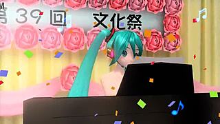 Oh man, Hatsune Miku goes full nude in this Project Diva mod with her big tits goddess vibe 😍