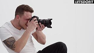 Russian Step Sisters Ride Big Cock in Early Morning Group Sex Fantasy with Step Bro