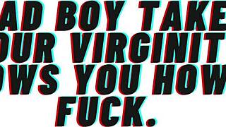 Bad Boy Takes Virginity in Erotic Audio Roleplay: First Time Fucking Lesson