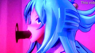 Aqua Uses Glory Hole In Konosuba Scene