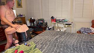 granny peggy sues pegs guy and gets mouthful of cum 😏