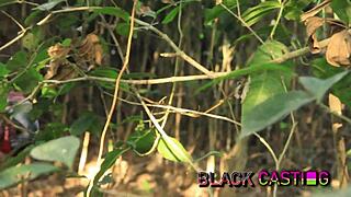 I Grabbed That Ebony Babe and Fucked Her Hard in the Bush to Pay My Debt!