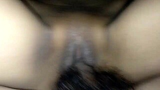 that shaved wet pussy squirted during fucking and creampie orgasm
