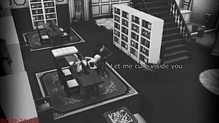 wife cheats with stranger at library... bookworm gets fucked on security cam.